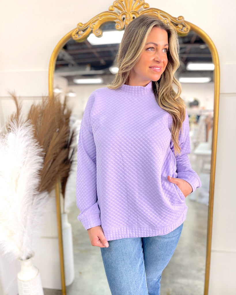 Lavender Quilted Pullover