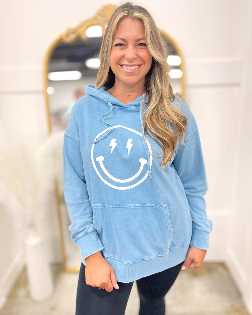 Happy Face Washed Hoodie
