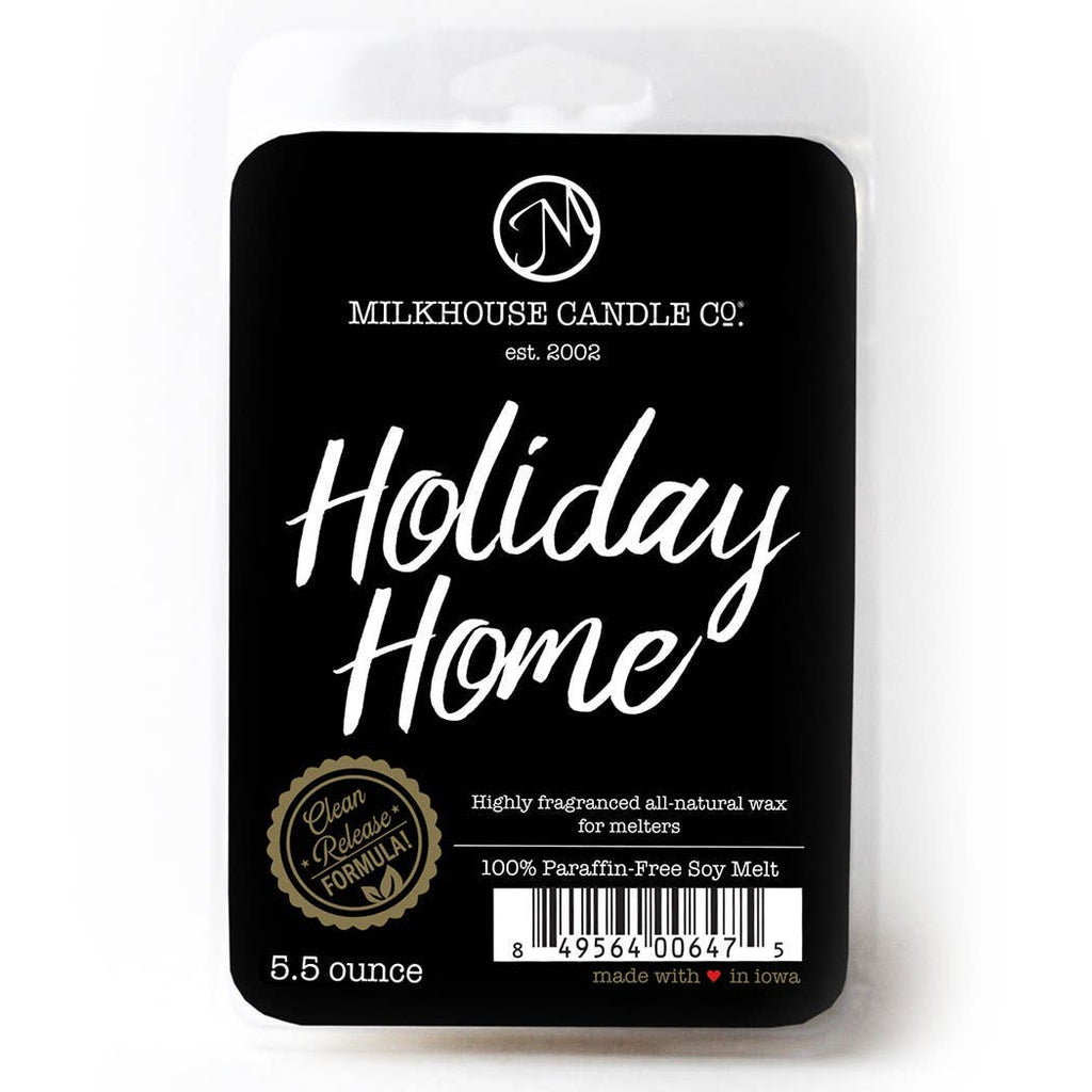 5 oz Scented Soy Wax Melts: Holiday Home, by Milkhouse